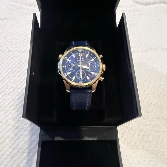 Bulova Marine Star Navy and Gold Chronograph